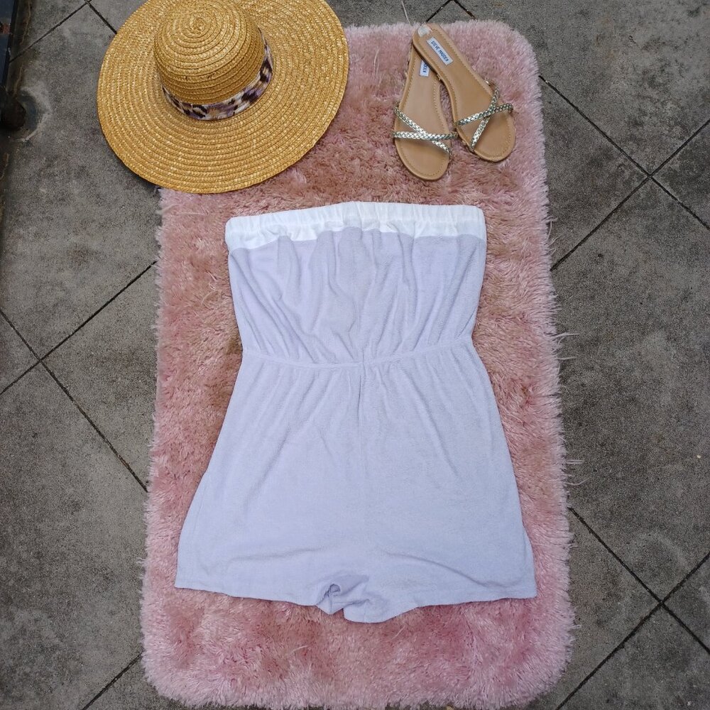 Vintage 60s Coquette Purple Terrycloth Romper size Medium - Picture 14 of 15